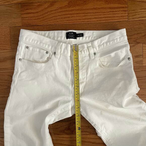 Club Monaco Mid Rise Skinny Jeans Womens 31x30 White Minimalist Coastal Classic - Picture 9 of 10
